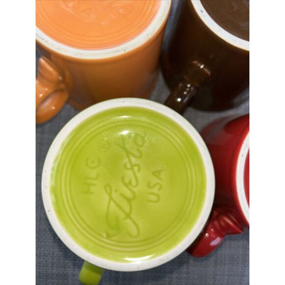 Fiesta Fiestaware (Lot of‎ 4) Ring Handle Mugs. No Nicks. Perfect HLC - Picture 3 of 12